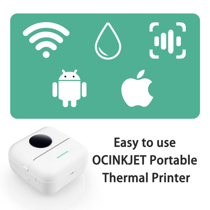 Compact Pocket Thermal Printer - Ideal for Students and Home Use