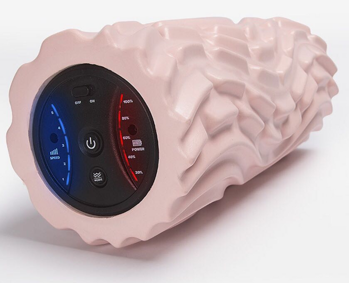 Rechargeable Electric Yoga Foam Roller - Vibrating Muscle Massage for Pain Relief and Soreness Recovery