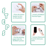 Compact Pocket Thermal Printer - Ideal for Students and Home Use