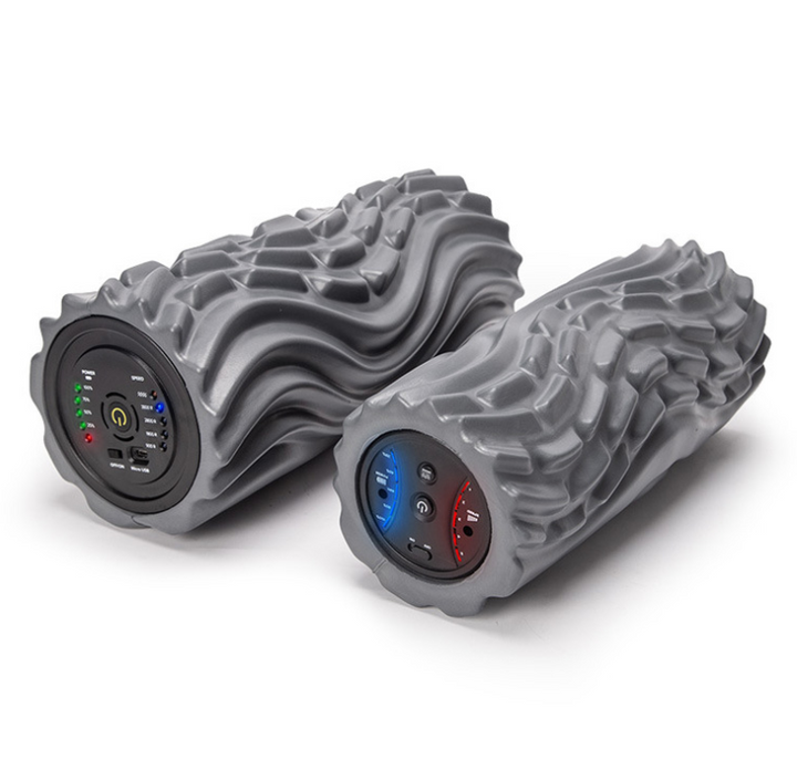 Rechargeable Electric Yoga Foam Roller - Vibrating Muscle Massage for Pain Relief and Soreness Recovery
