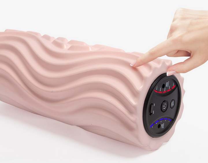 Rechargeable Electric Yoga Foam Roller - Vibrating Muscle Massage for Pain Relief and Soreness Recovery