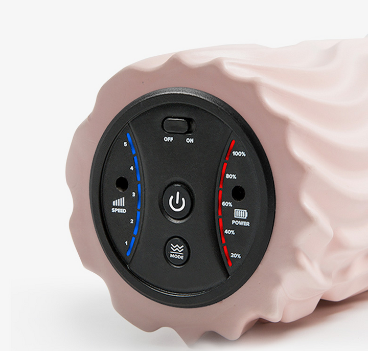 Rechargeable Electric Yoga Foam Roller - Vibrating Muscle Massage for Pain Relief and Soreness Recovery