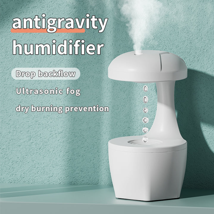 Anti-Gravity Water Droplet Humidifier - Silent Backflow Aromatherapy Diffuser for Office and Bedroom